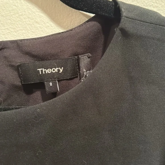 Theory Black Betty 2B Sheath Midi Dress Size 8 - Picture 3 of 6